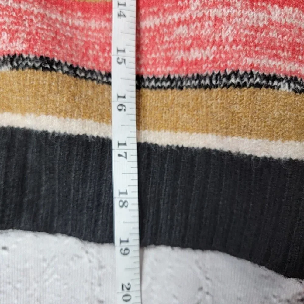 Bp Crop Cardigan Sweater In Black Marl Stripe Multicolor NWT Size S - Picture 10 of 11